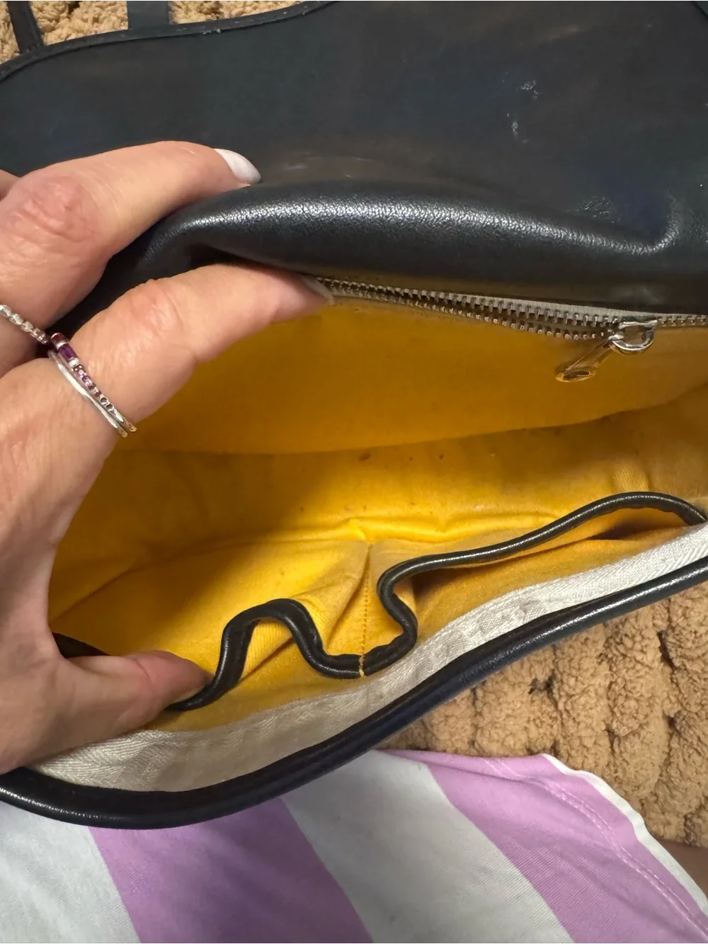 Black and Brown Messenger Crossbody Bag